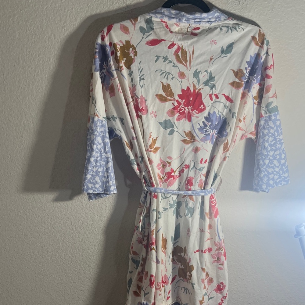 Pact Organic Cotton Staycation Short Robe floral size S cottagecore cozy - Picture 8 of 10